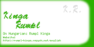 kinga rumpl business card